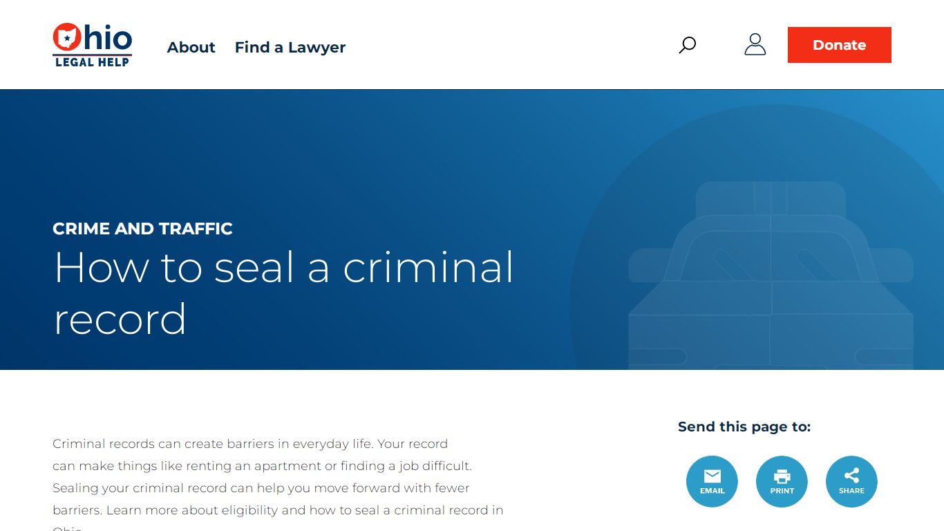 How to seal a criminal record | Ohio Legal Help
